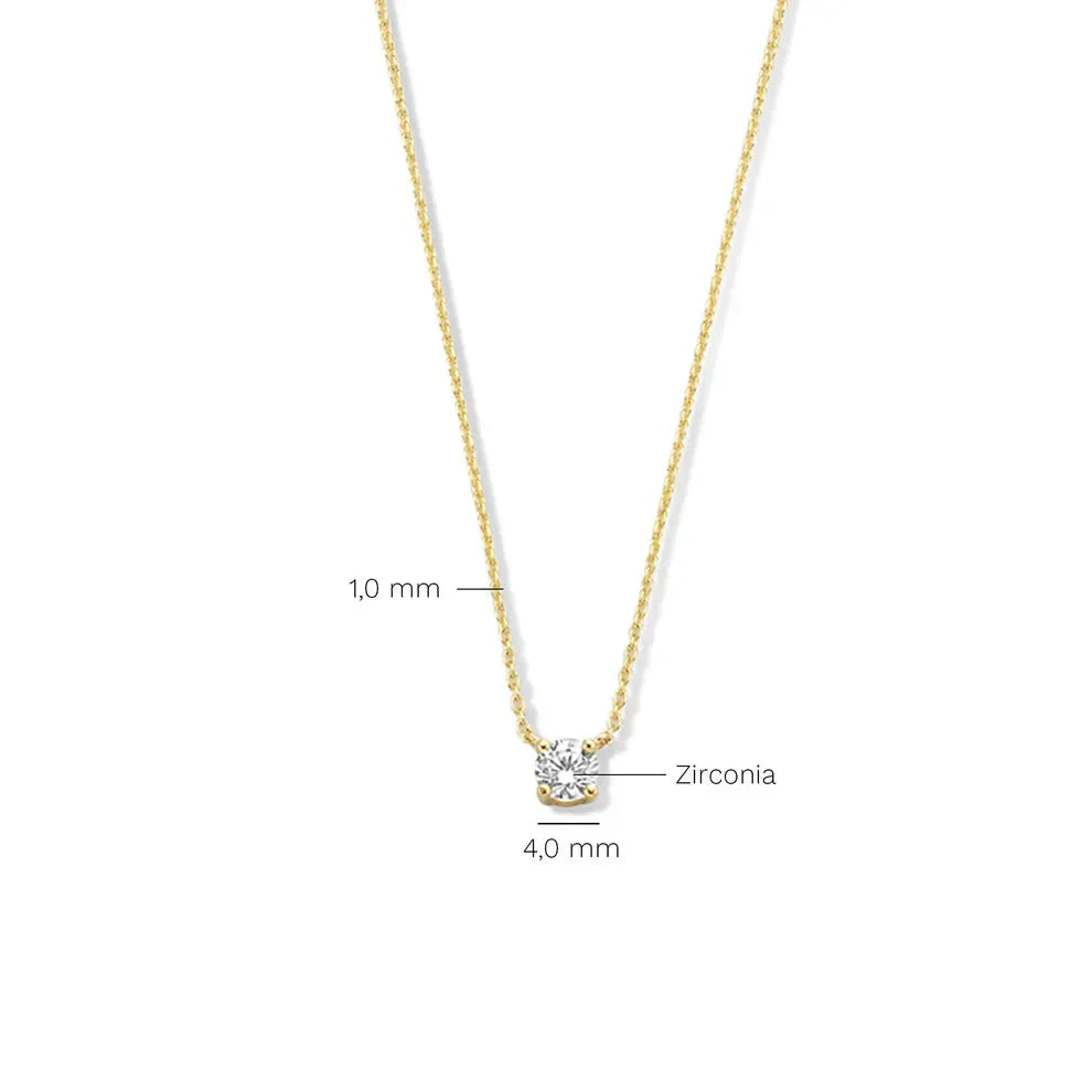 Moissanietketting Cléa in goud