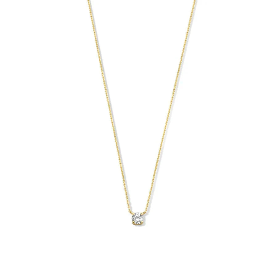 Moissanietketting Cléa in goud