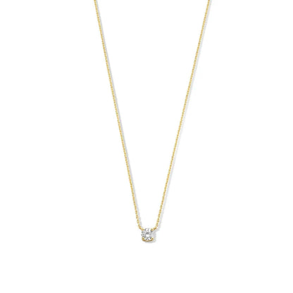 Moissanietketting Cléa in goud