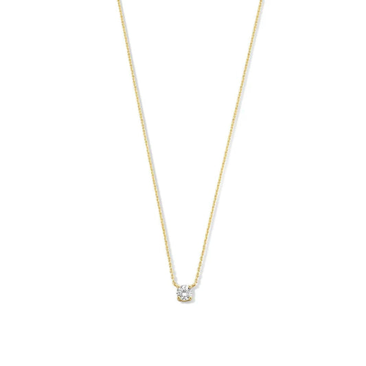Moissanietketting Cléa in goud