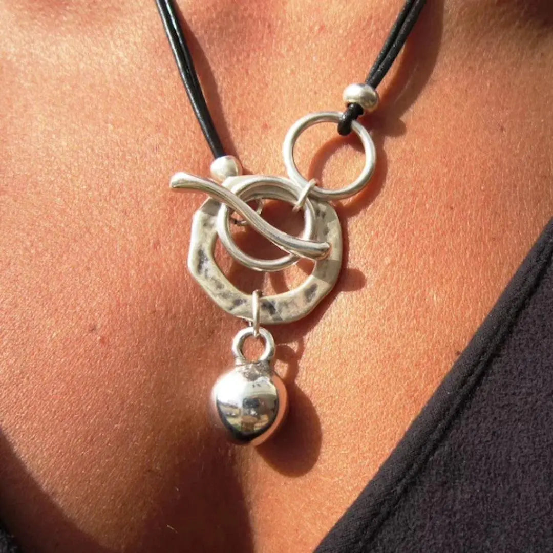 Retro ketting in wit goud
