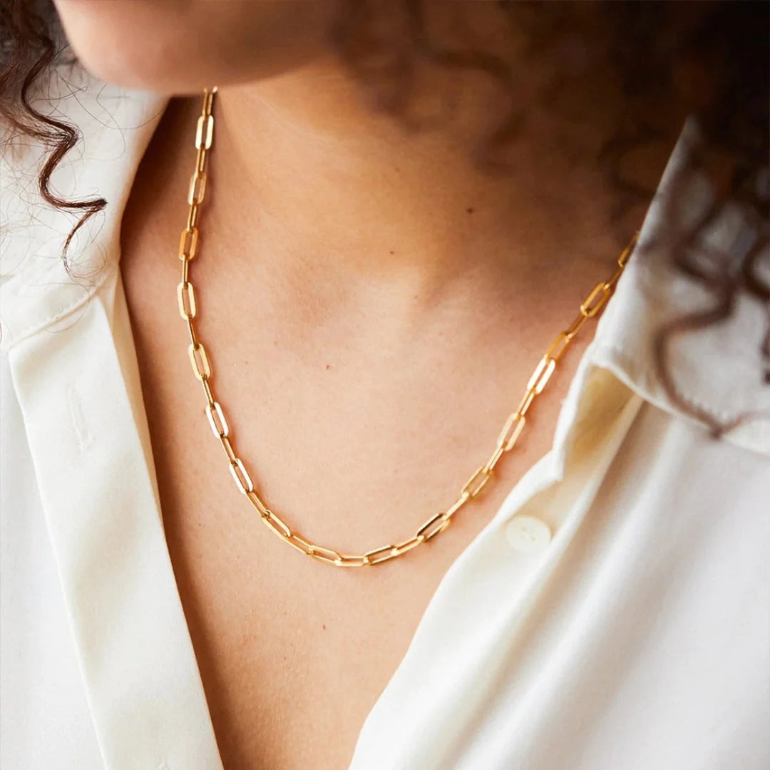 Klassieke schakelketting in goud
