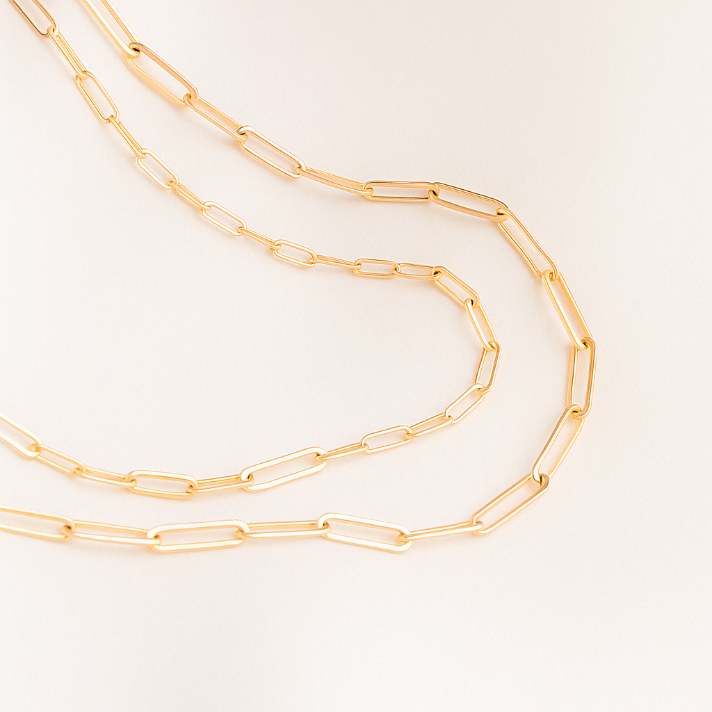 Klassieke schakelketting in goud