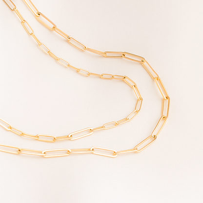 Klassieke schakelketting in goud