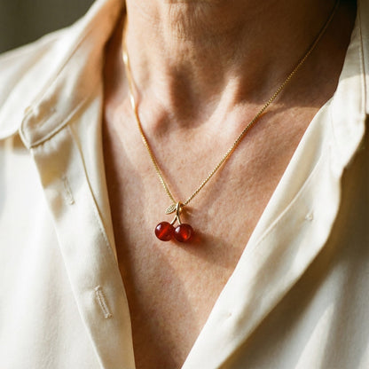 Kersenketting in goud