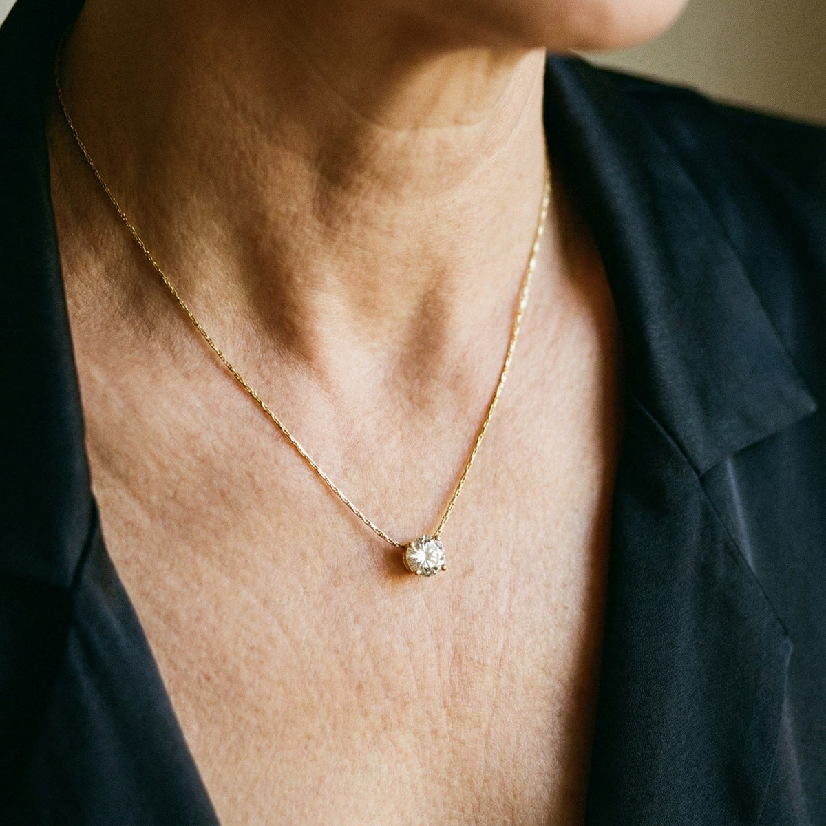 Ketting met diamanten in goud