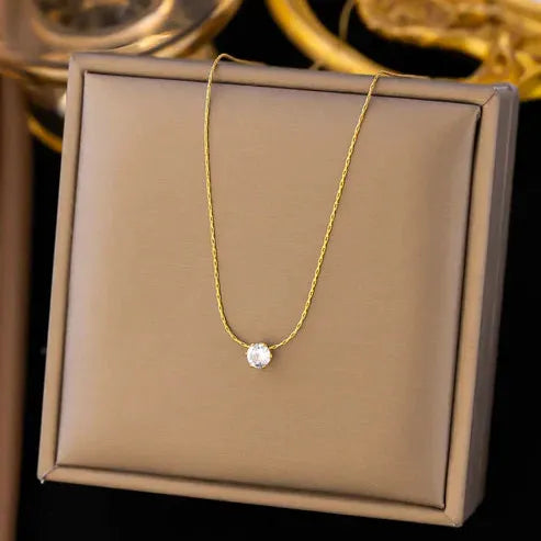 Ketting met diamanten in goud