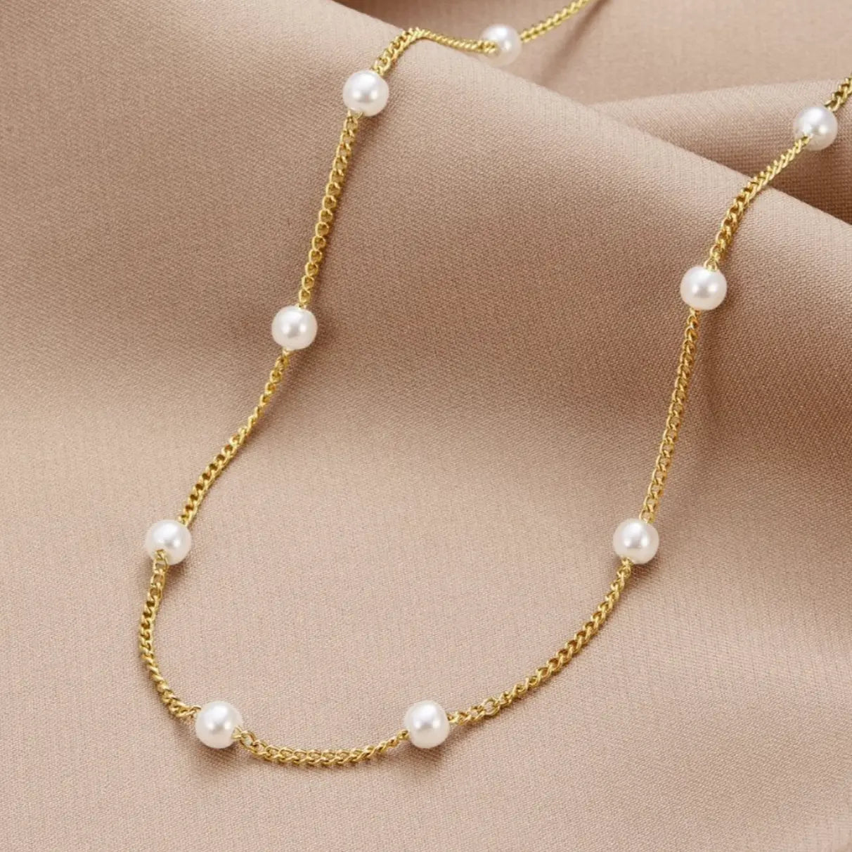 Ketting met natuurlijke parel | Goud