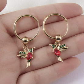 Ketting en oorbellen Kameleon in goud
