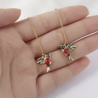 Ketting en oorbellen Kameleon in goud
