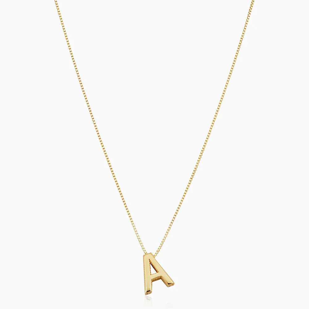 Initialenketting Liefdesbrief in wit goud