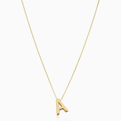 Initialenketting Liefdesbrief in wit goud