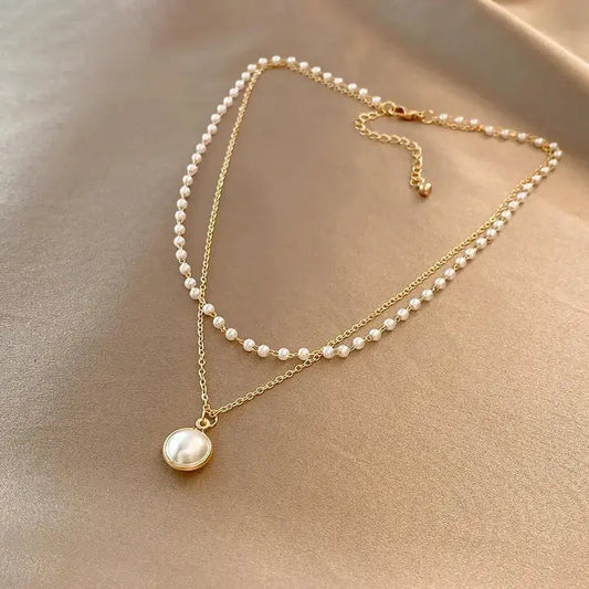 Luxe ketting met parels | Goud