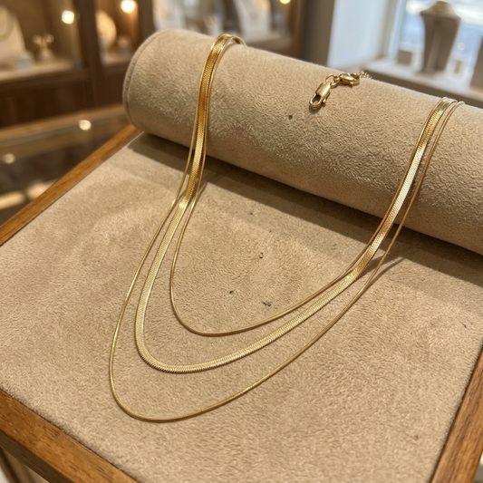 Meerlaagse ketting | Goud