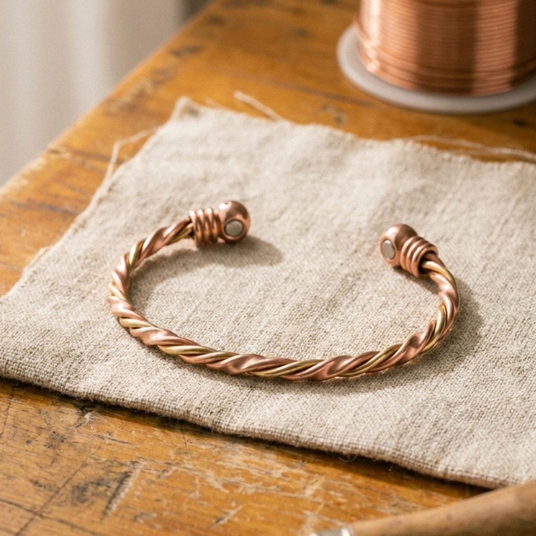 Koperen armband Rivier