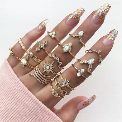 Exclusieve premiumset met 8 tot 12 ringen in goud