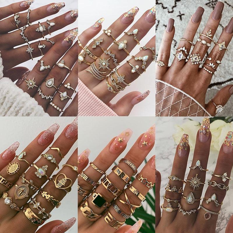 Exclusieve premiumset met 8 tot 12 ringen in goud