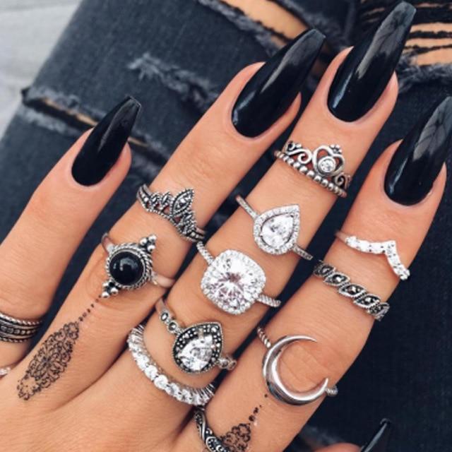 Exclusieve premiumset met 8 tot 12 ringen in goud