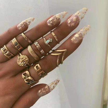 Exclusieve premiumset met 8 tot 12 ringen in goud