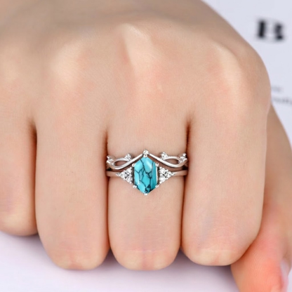 Ringenset Elarin Sablon in wit goud