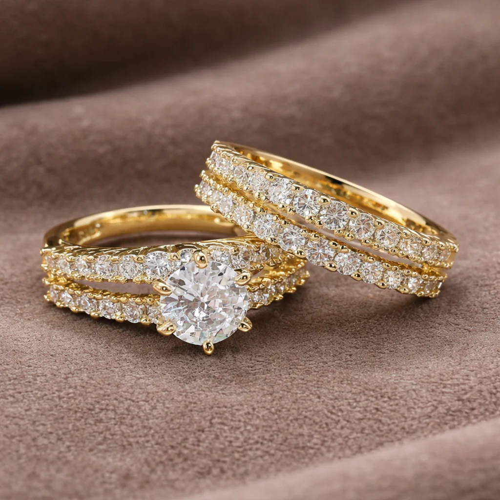 Eeuwige ringenset in goud