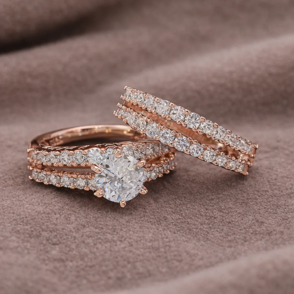 Eeuwige ringenset in goud