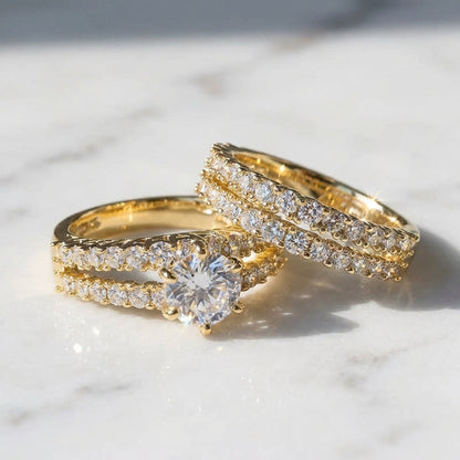 Eeuwige ringenset in goud