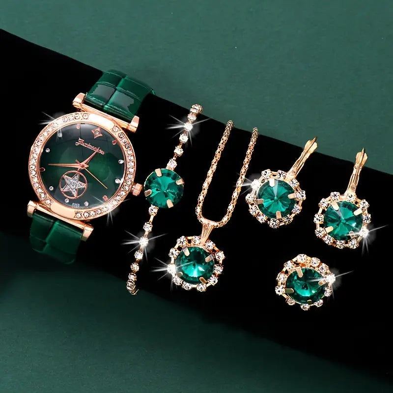 Sieradenset Verdantra Timecourt in goud