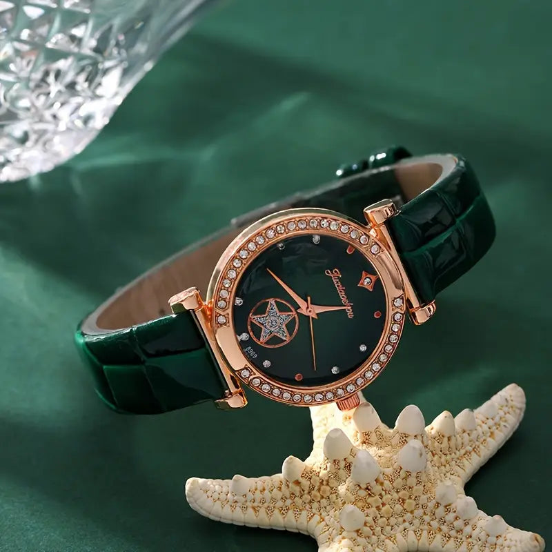 Sieradenset Verdantra Timecourt in goud