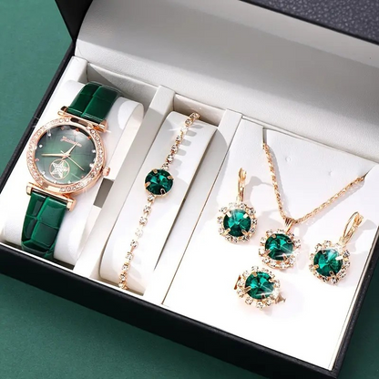 Sieradenset Verdantra Timecourt in goud