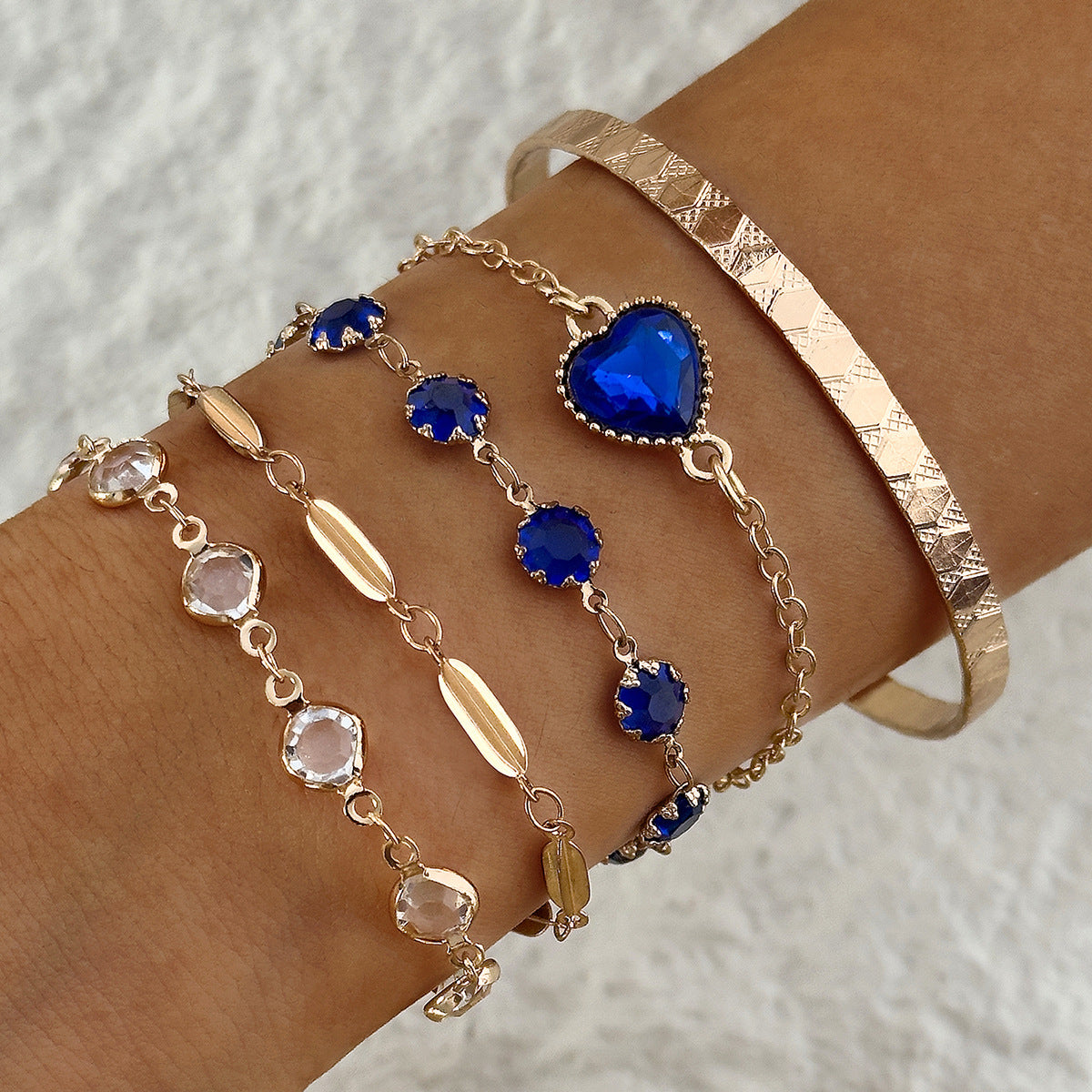 Armbandenset Ada Noords Blauw | Goud