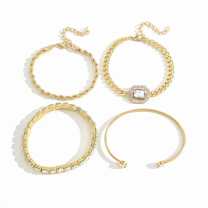 Armbandenset Domitille Calvine in wit goud