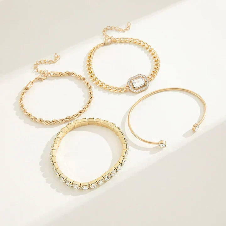 Armbandenset Domitille Calvine in wit goud