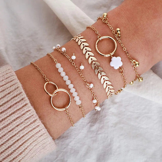 Boho-armbandenset in goudkleur | Goud