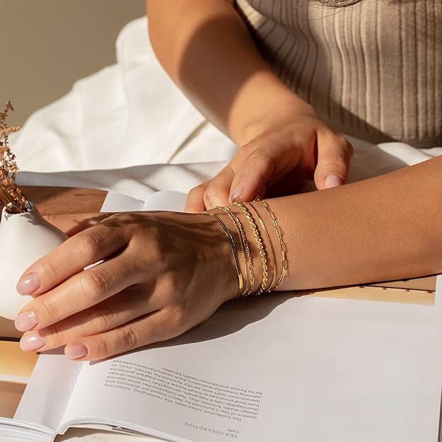Armbandenset Isabelle Vernet in wit goud
