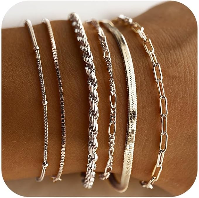 Armbandenset Isabelle Vernet in wit goud