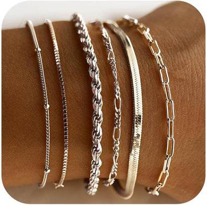 Armbandenset Isabelle Vernet in wit goud