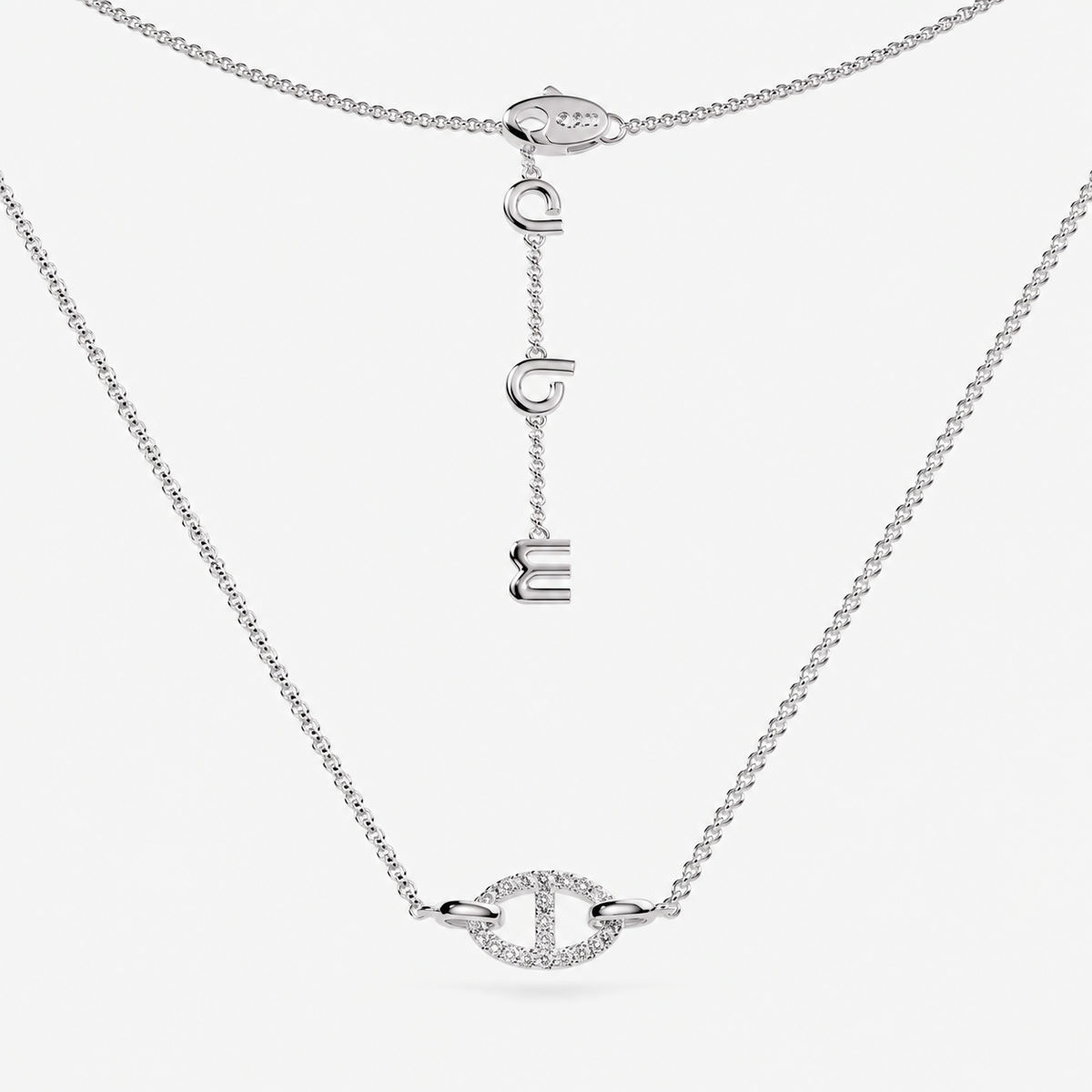 Ketting Isaline Marina | Wit goud