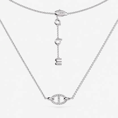 Ketting Isaline Marina | Wit goud
