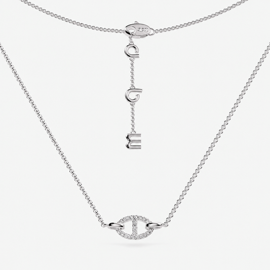 Ketting Isaline Marina | Wit goud