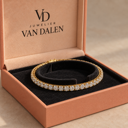 Betoverende tennisarmband met kristallen | Goud