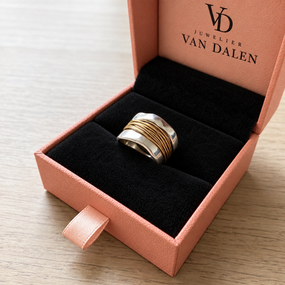 Ring met gouddraad | Witgoud