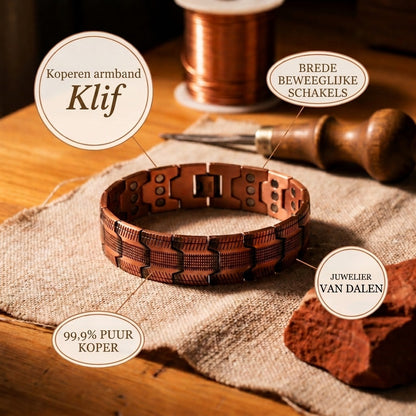 Koperen armband Klif