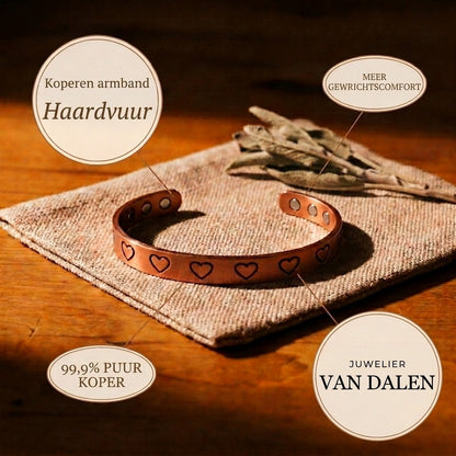 Koperen armband Haard