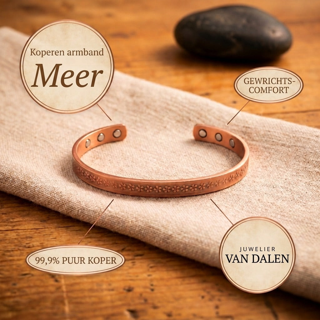 Koperen armband Meer