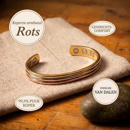 Koperen armband Rots