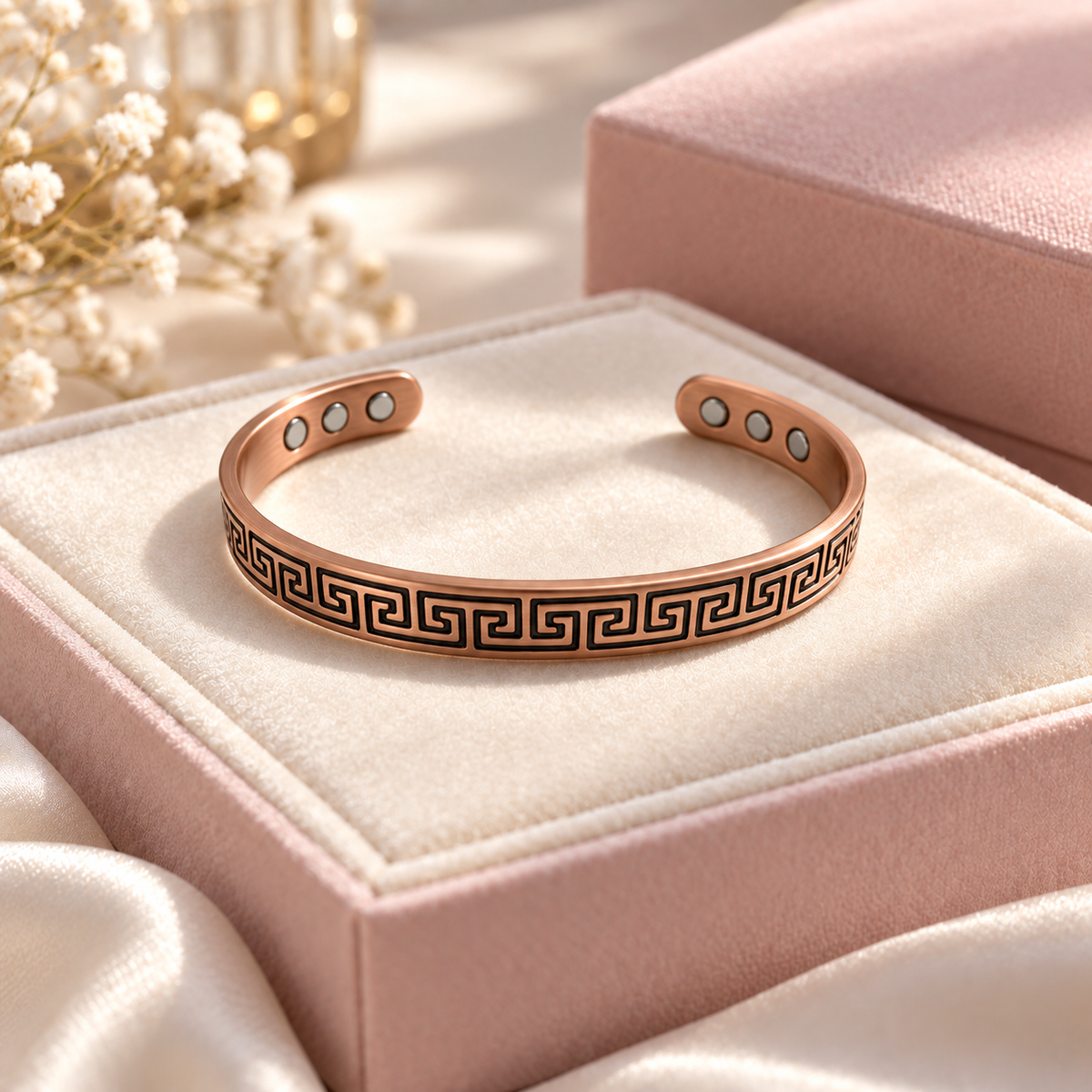 Koperen armband Meander