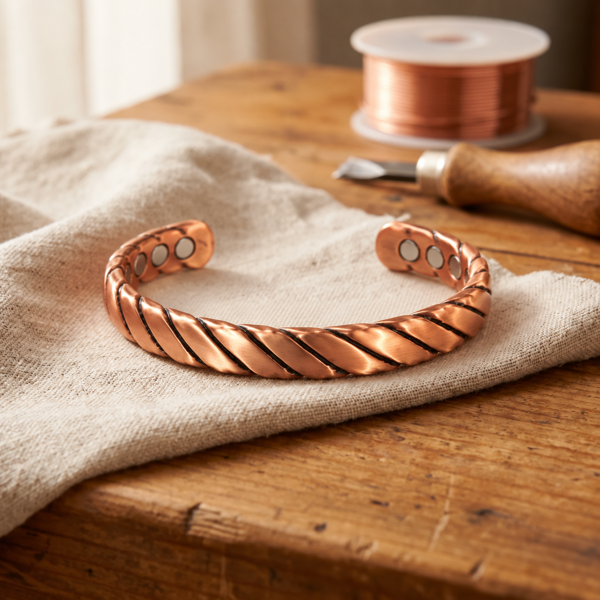 Koperen armband Eline