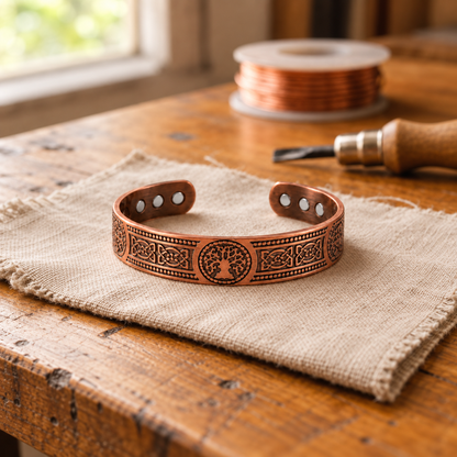 Koperen armband Antieke knoop