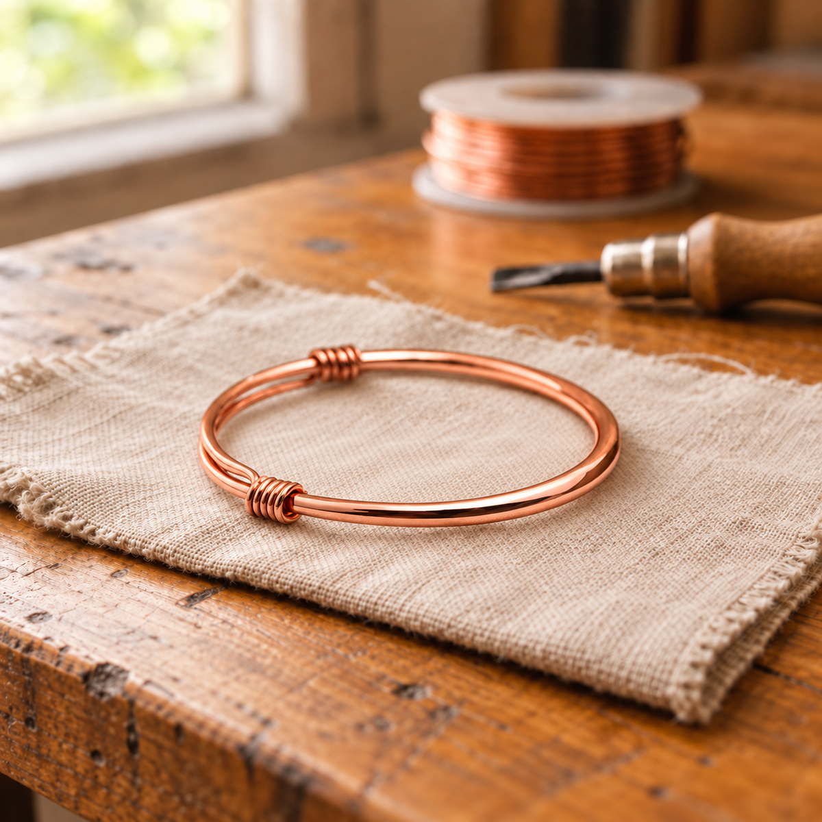 Koperen armband Sereen